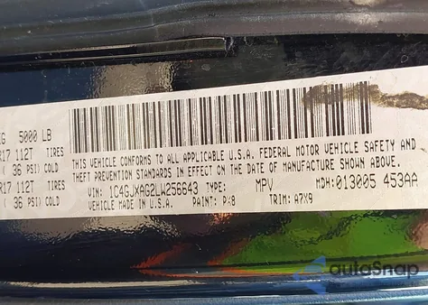 2020 Jeep Wrangler Sport S 4X4 z USA, uszkodzony, nr VIN 1C4GJXAG2LW256643